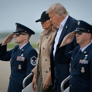 President Trump defends federal flooding response in Texas visit