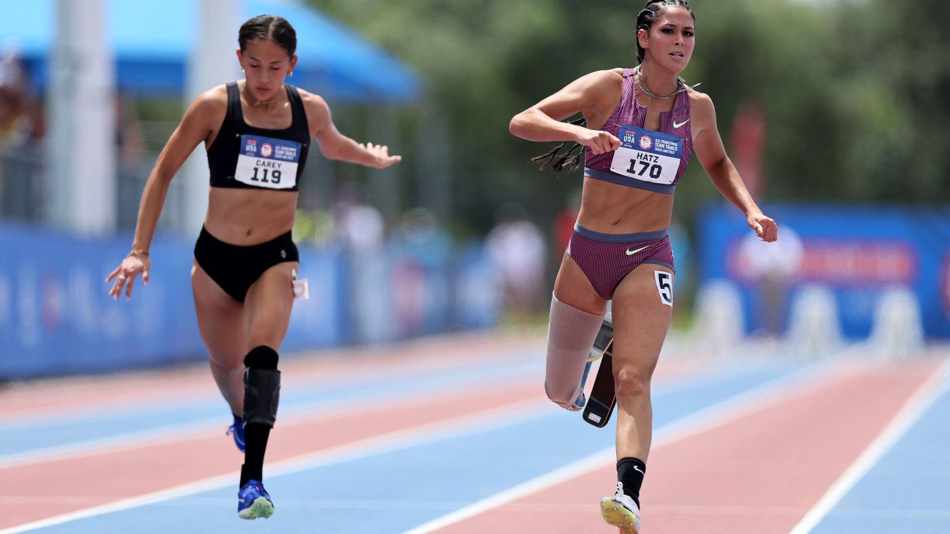 Beatriz Hatz competes in the U.S. Paralympics Team Trials on July 20. Photo: Andy Lyons/Getty Images