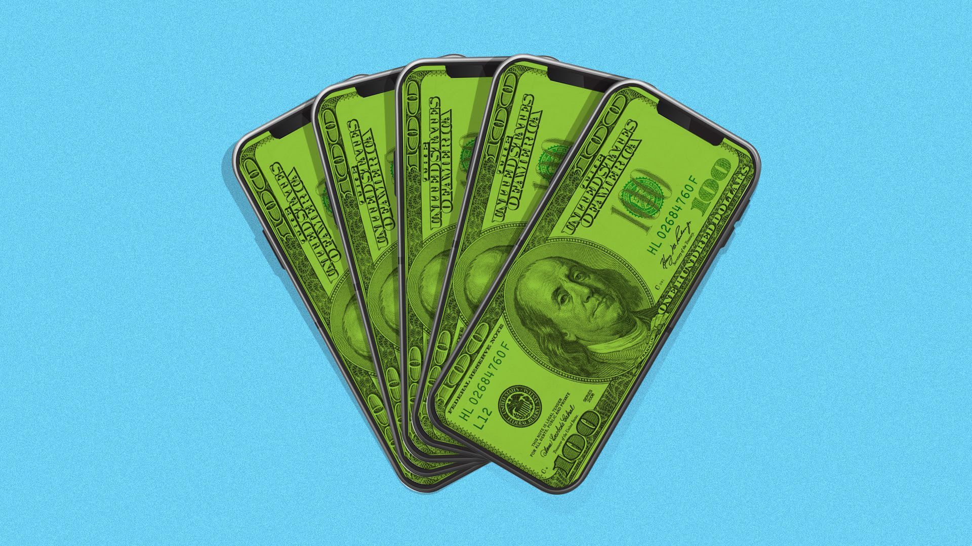 An illustration of dollar bills.
