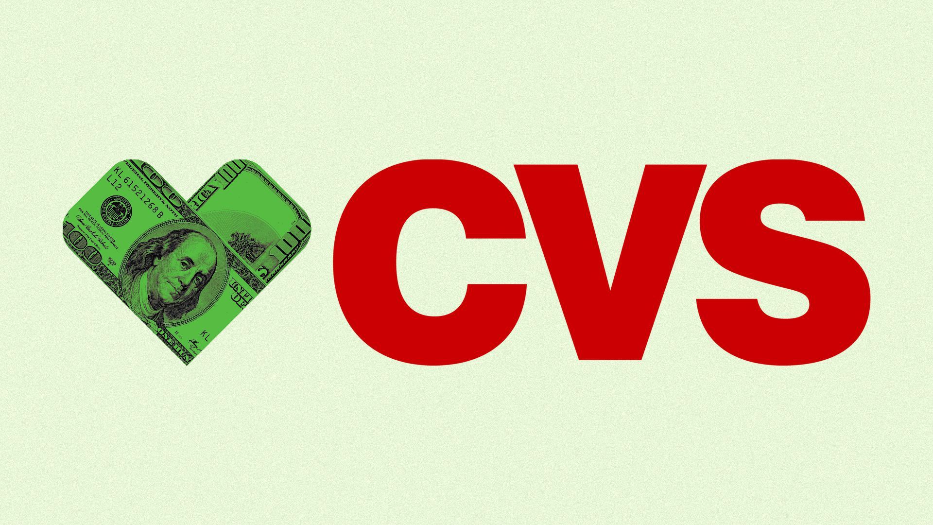 CVS logo with money bandage icon