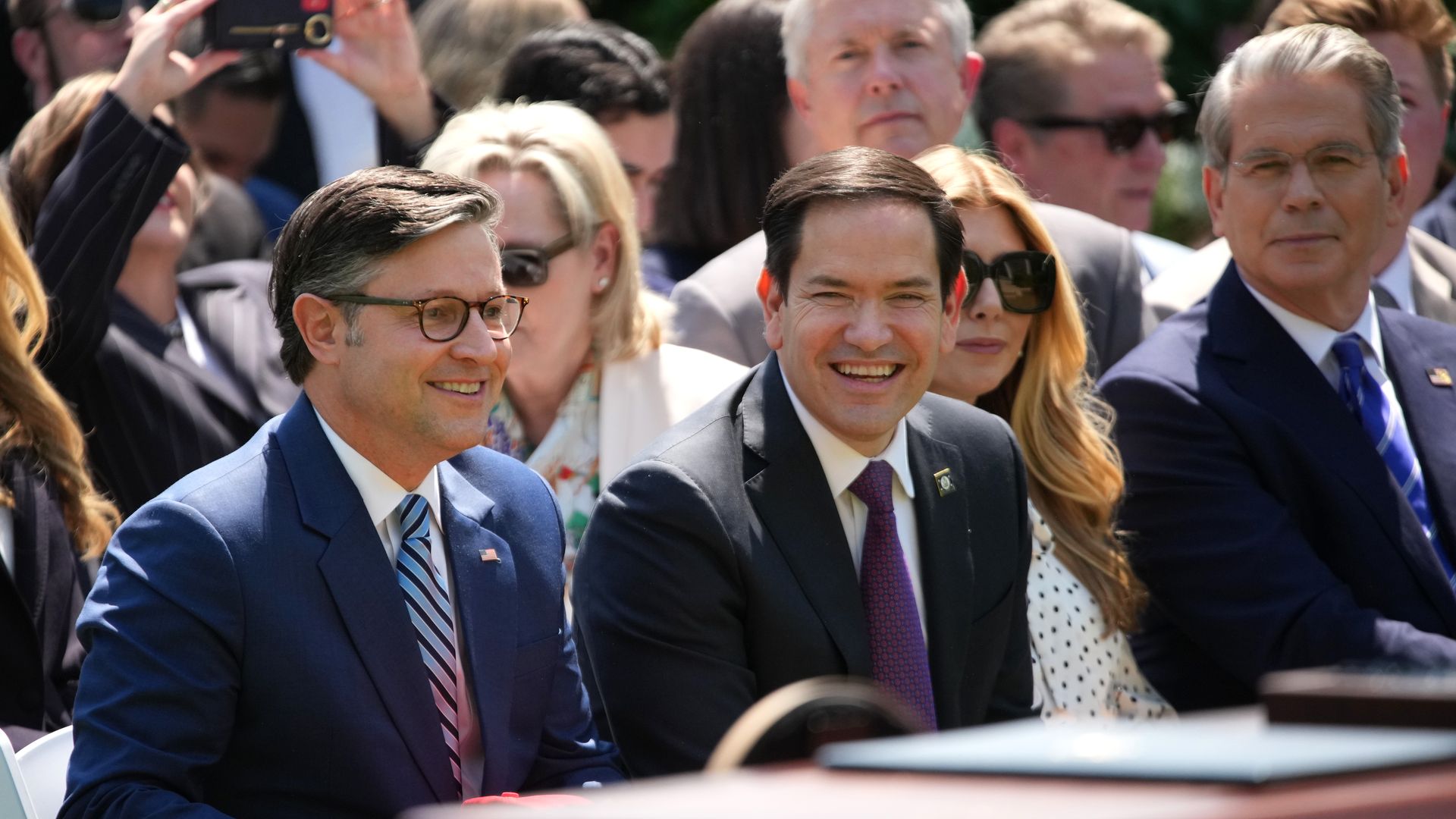 House Speaker Mike Johnson and Treasury Secretary Scott Bessent. 
