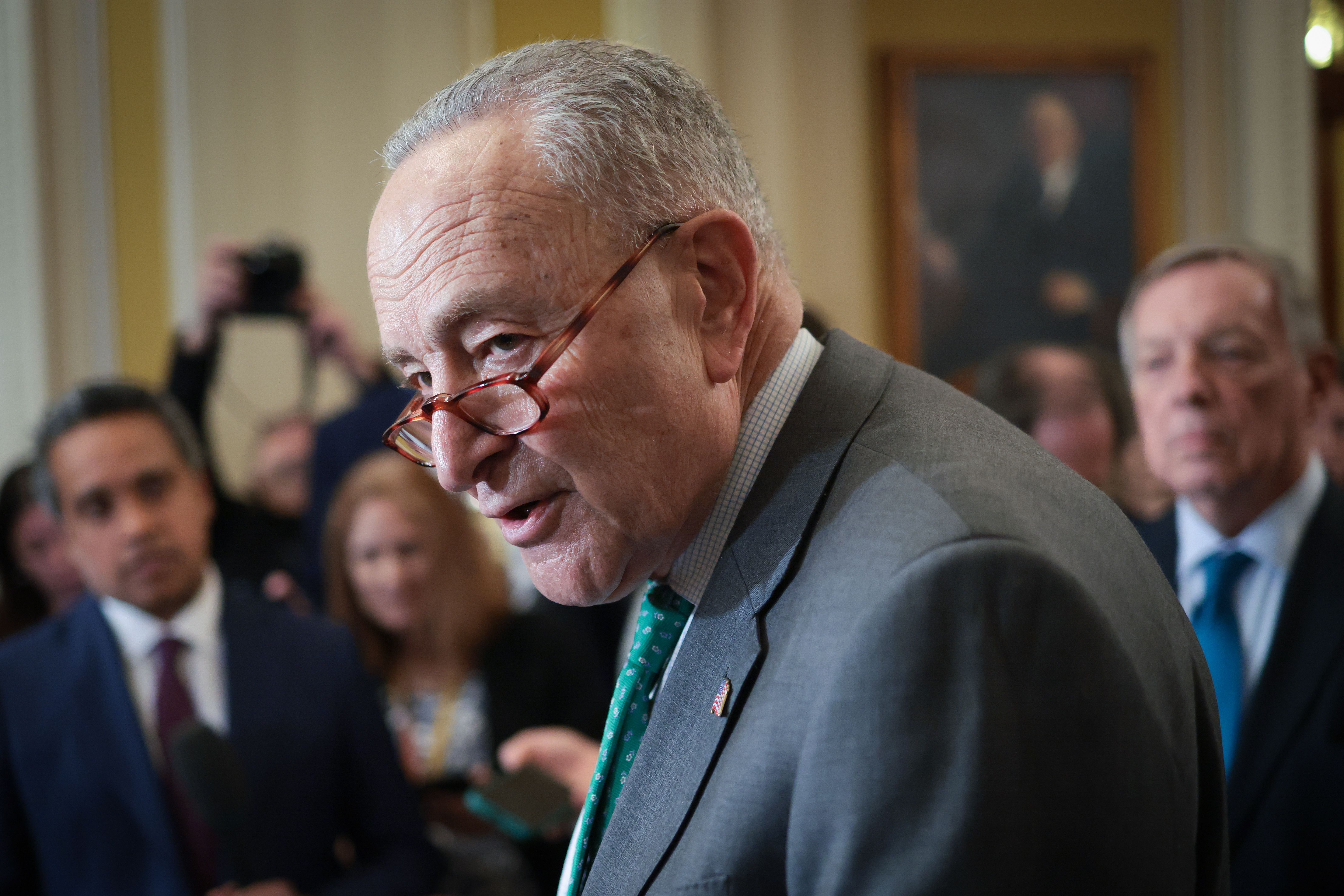 House Democrats have "complete meltdown" as Schumer folds on shutdown