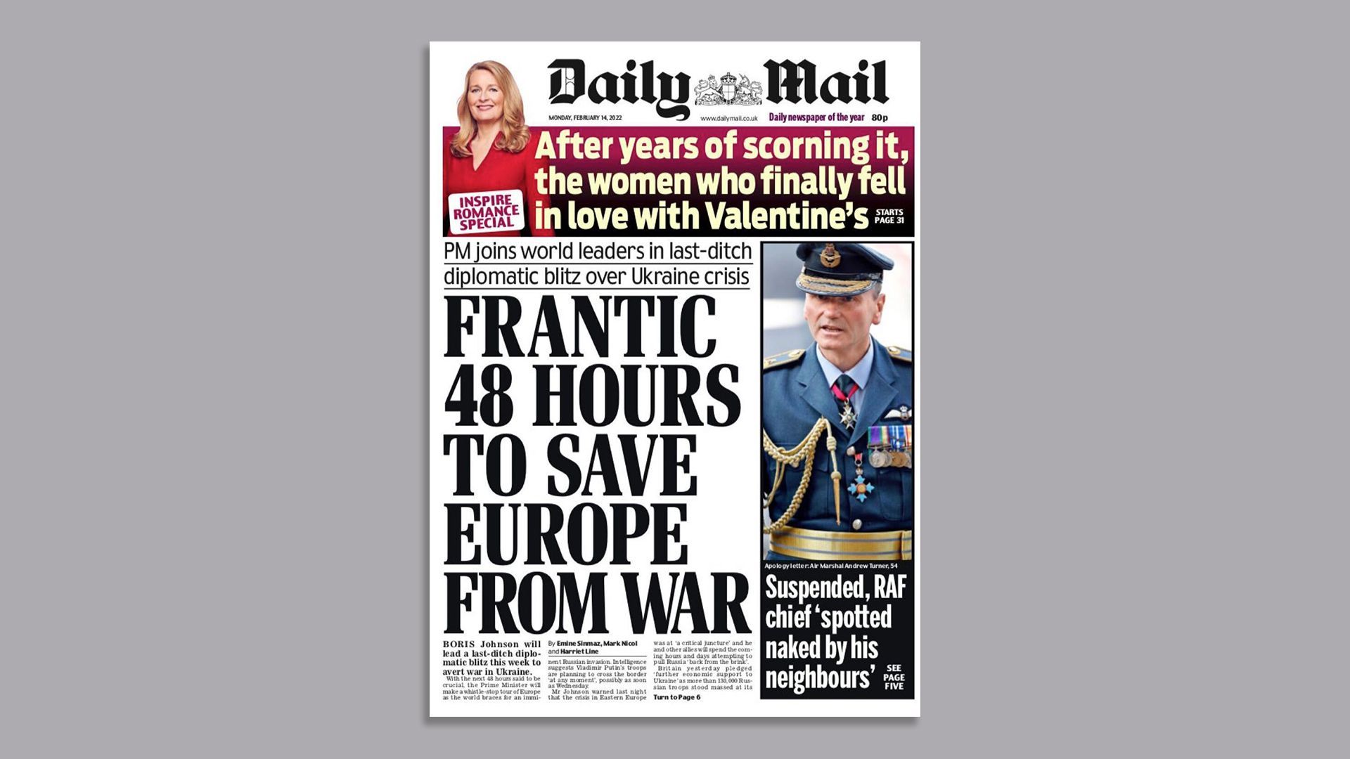 A cover of the Daily Mail.