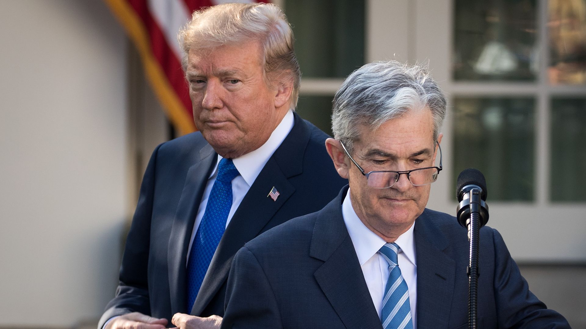 President Donald Trump and Federal Reserve Chair Jerome Powell.