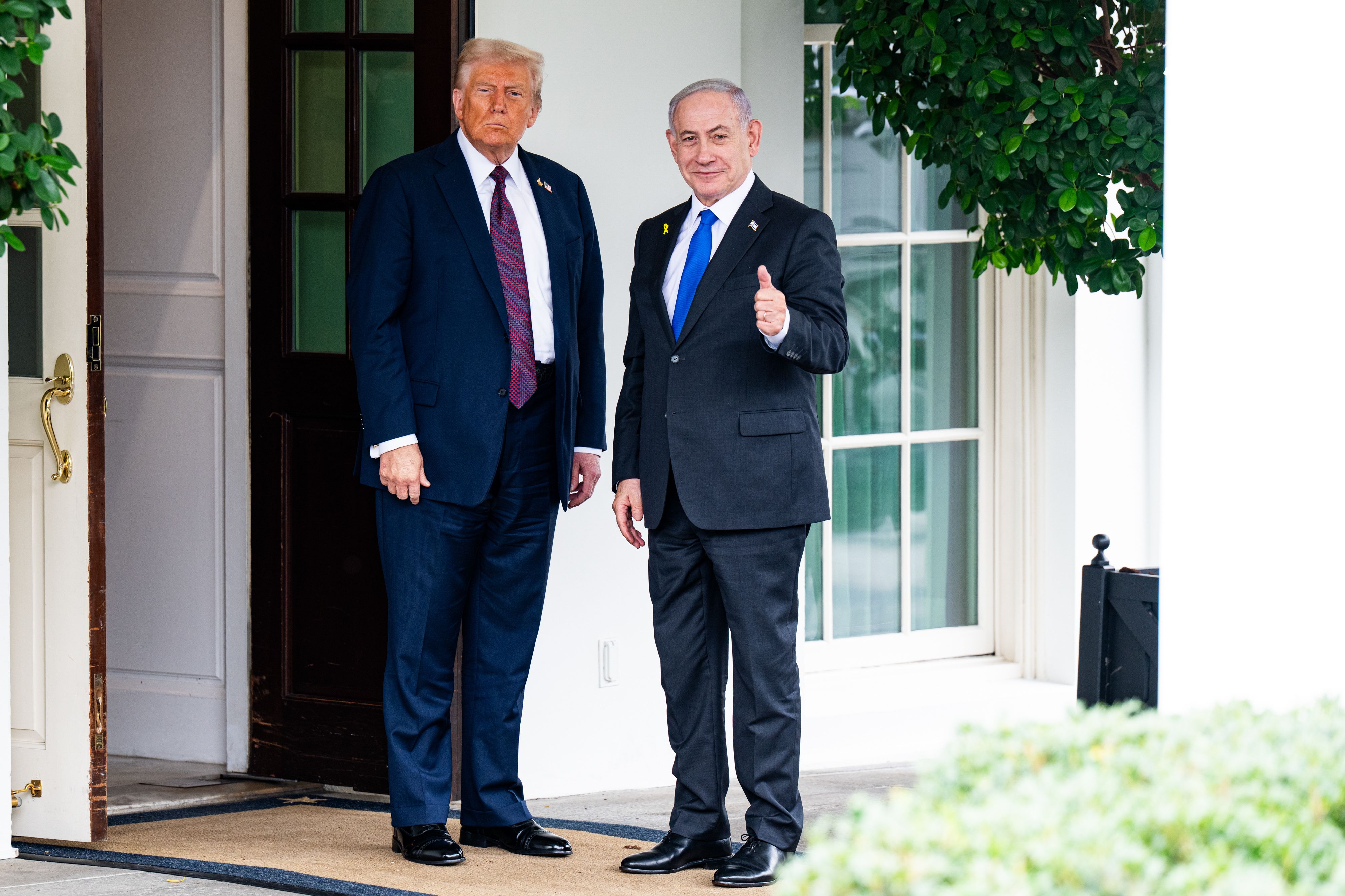 Israeli Prime Minister Benjamin Netanyahu and President Trump at the White House in September.