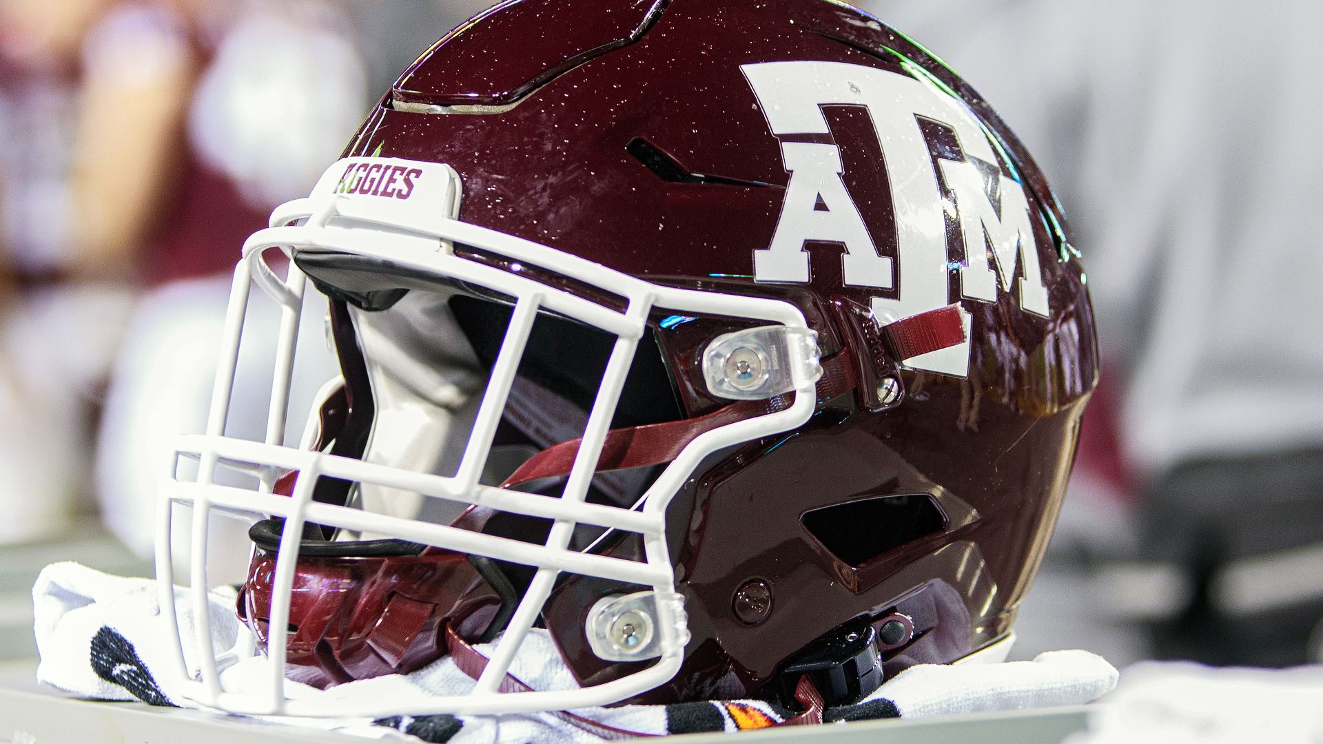 A Texas A&M football helmet