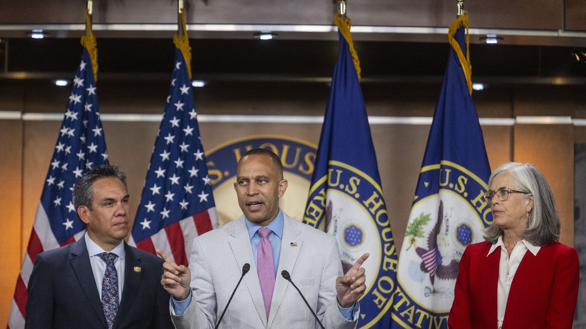 Hakeem Jeffries and his leadership team
