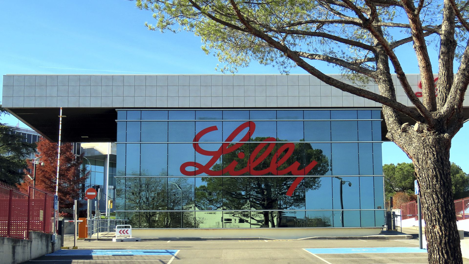 Eli Lilly and Company, Pharmaceutical company headquarters in Alcobendas, Madrid, Spain.