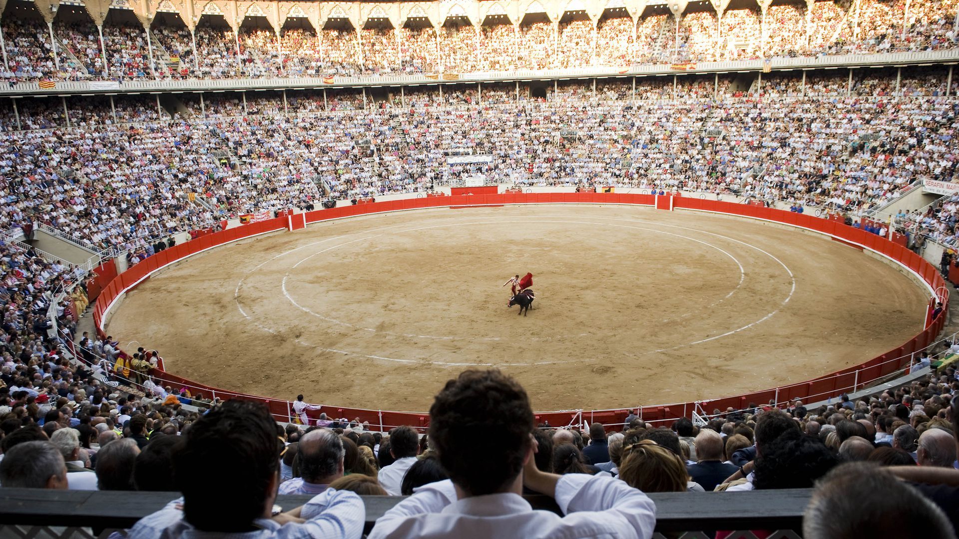 A bullfight in Barcelona.