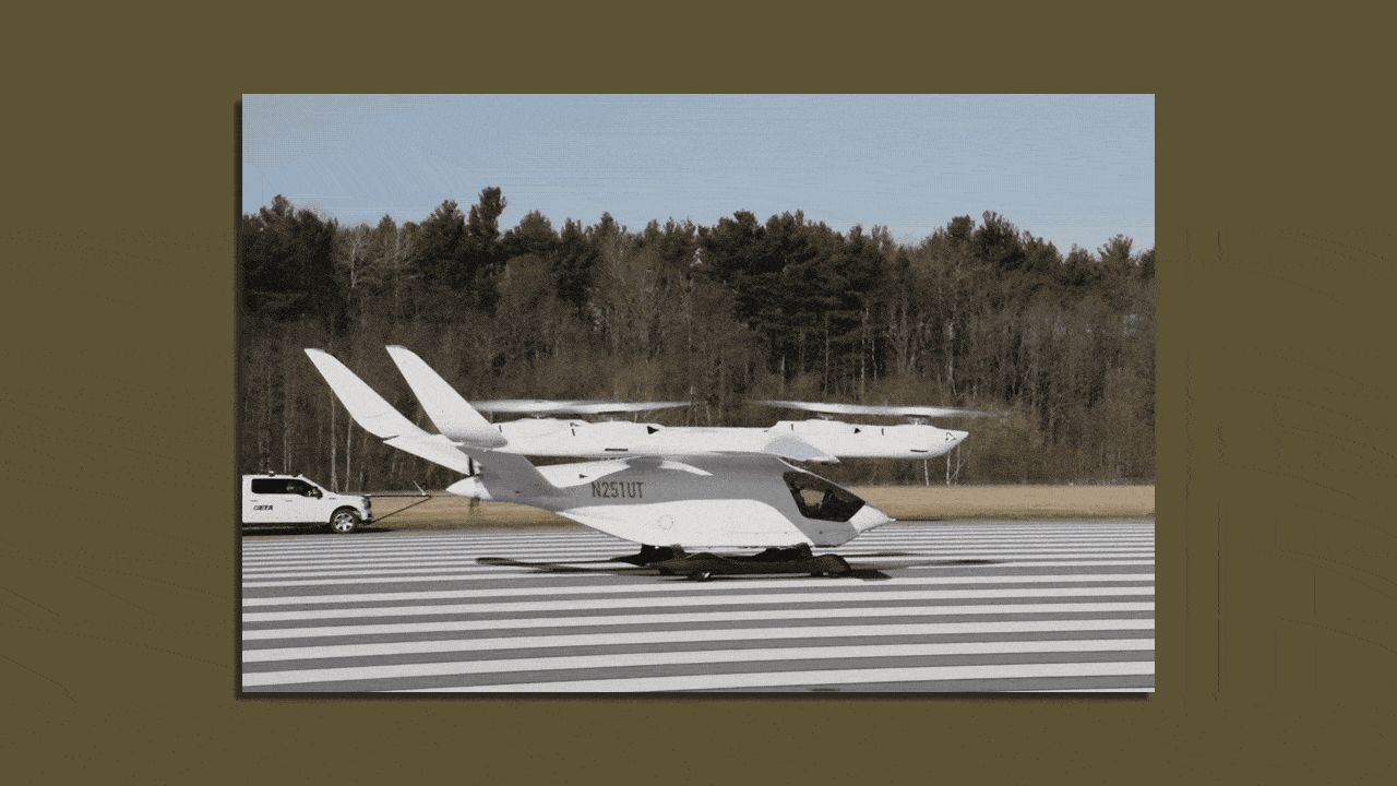 Beta Technologies' ALIA eVTOL takes off.
