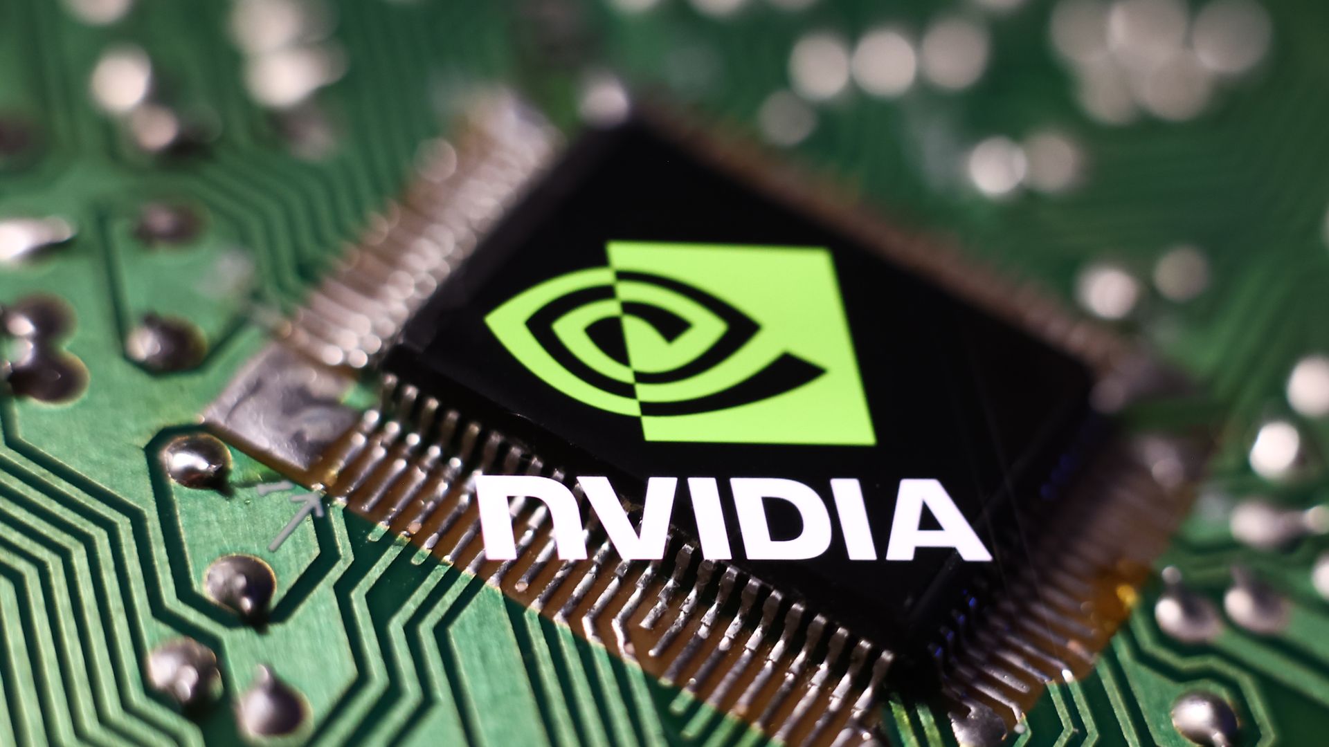 A microchip with an Nvidia logo
