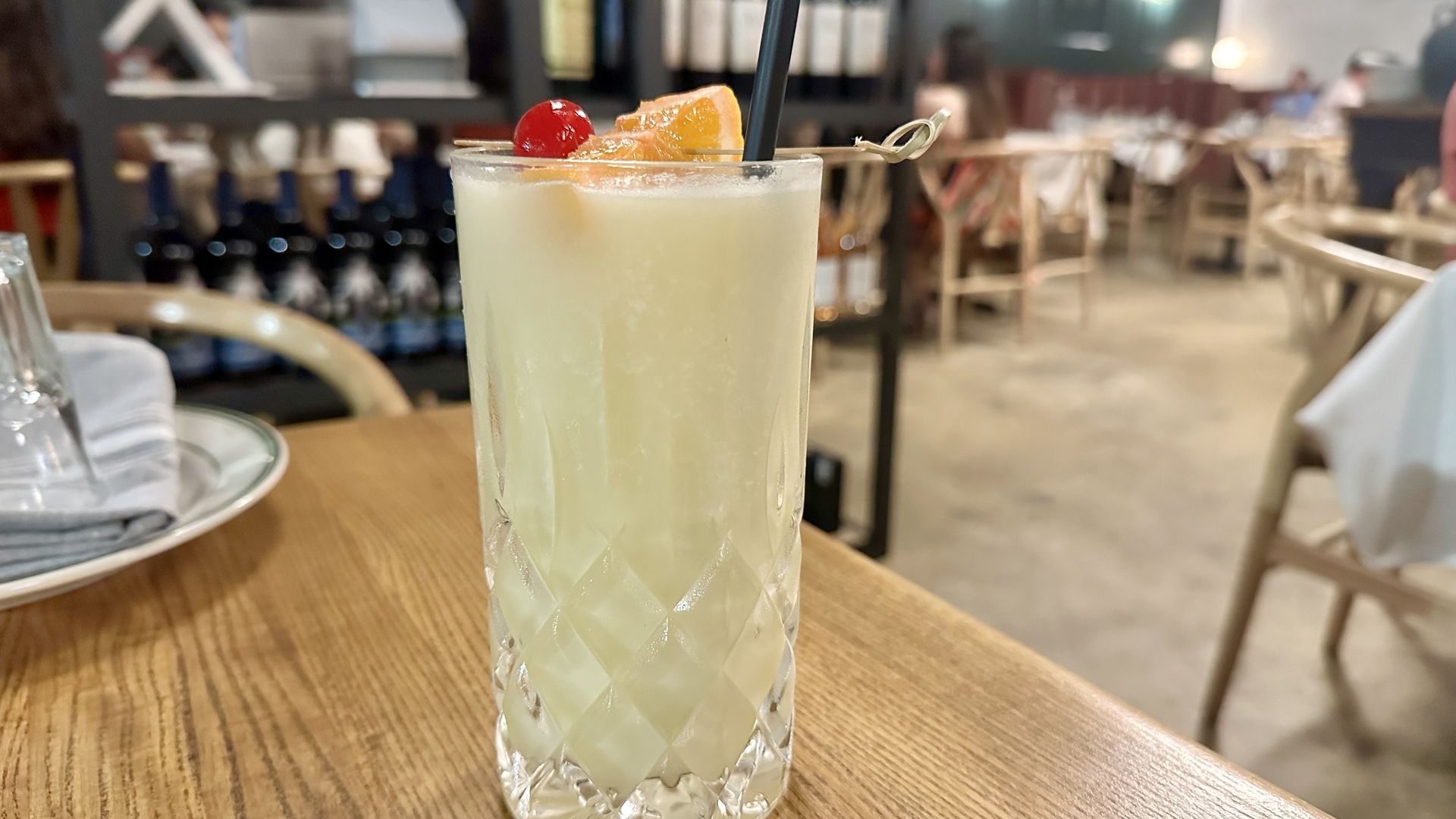 A photo of a frozen cocktail