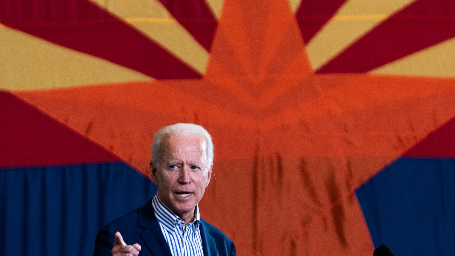 Joe Biden speaks in Arizona. 