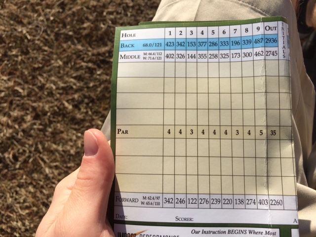 revolution scorecard charlotte golf