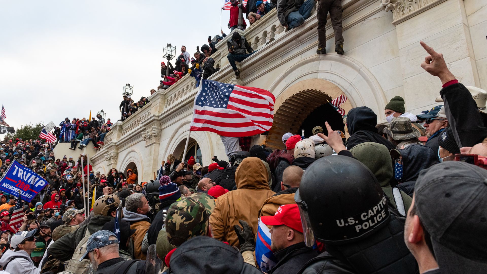 The U.S. Capitol during the Jan. 6 riot.