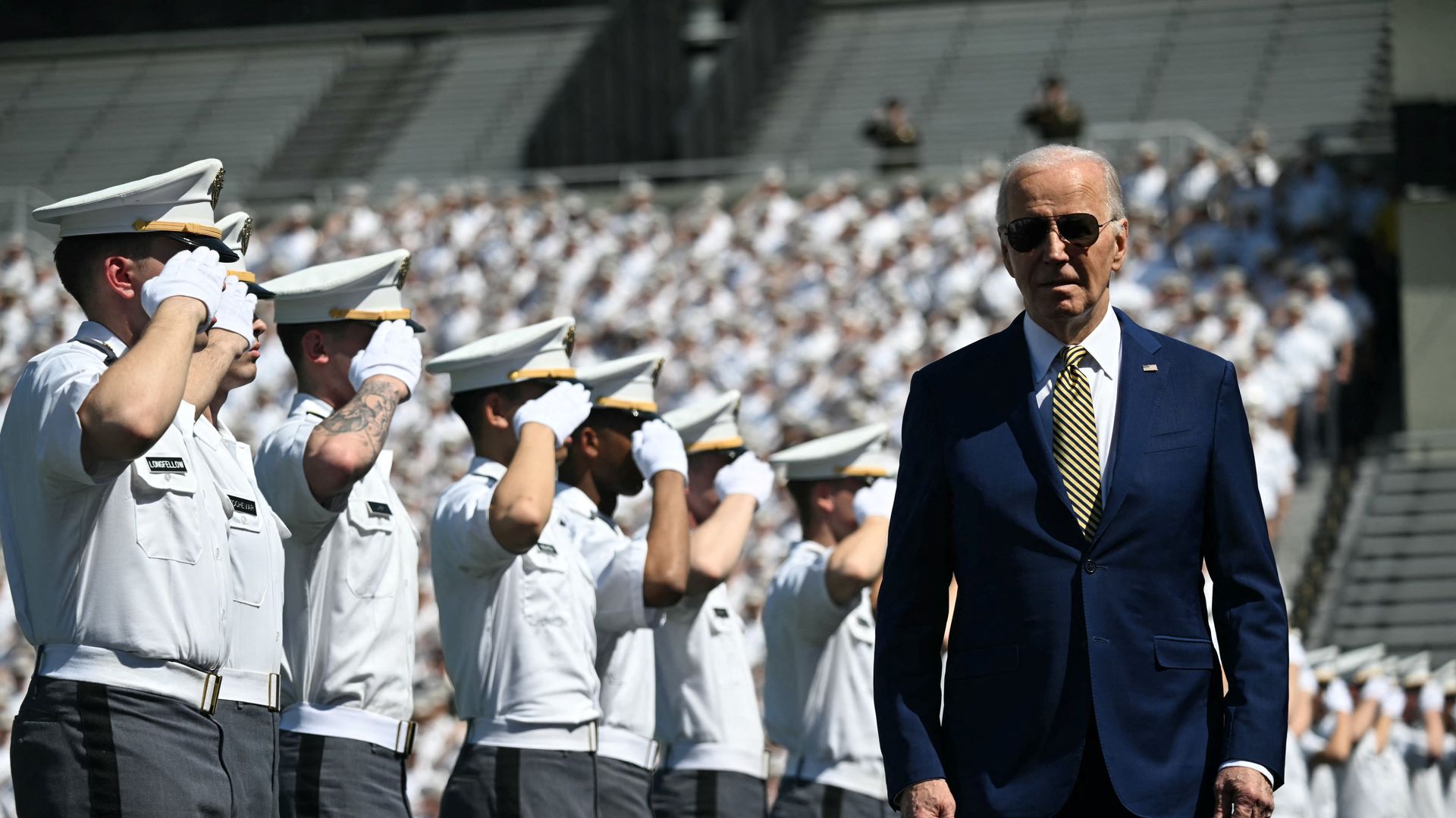 President Biden with West Point cadets