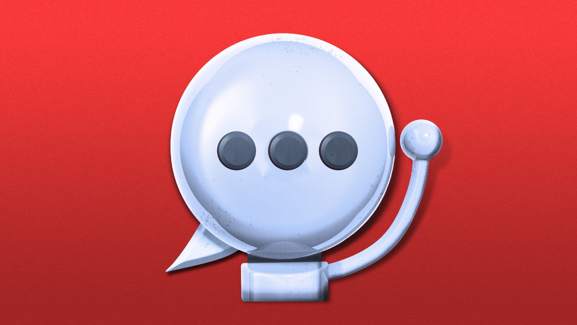 Illustration of a boxing bell as a chat icon