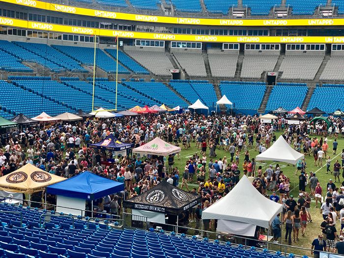 untappd beer festival on field panthers