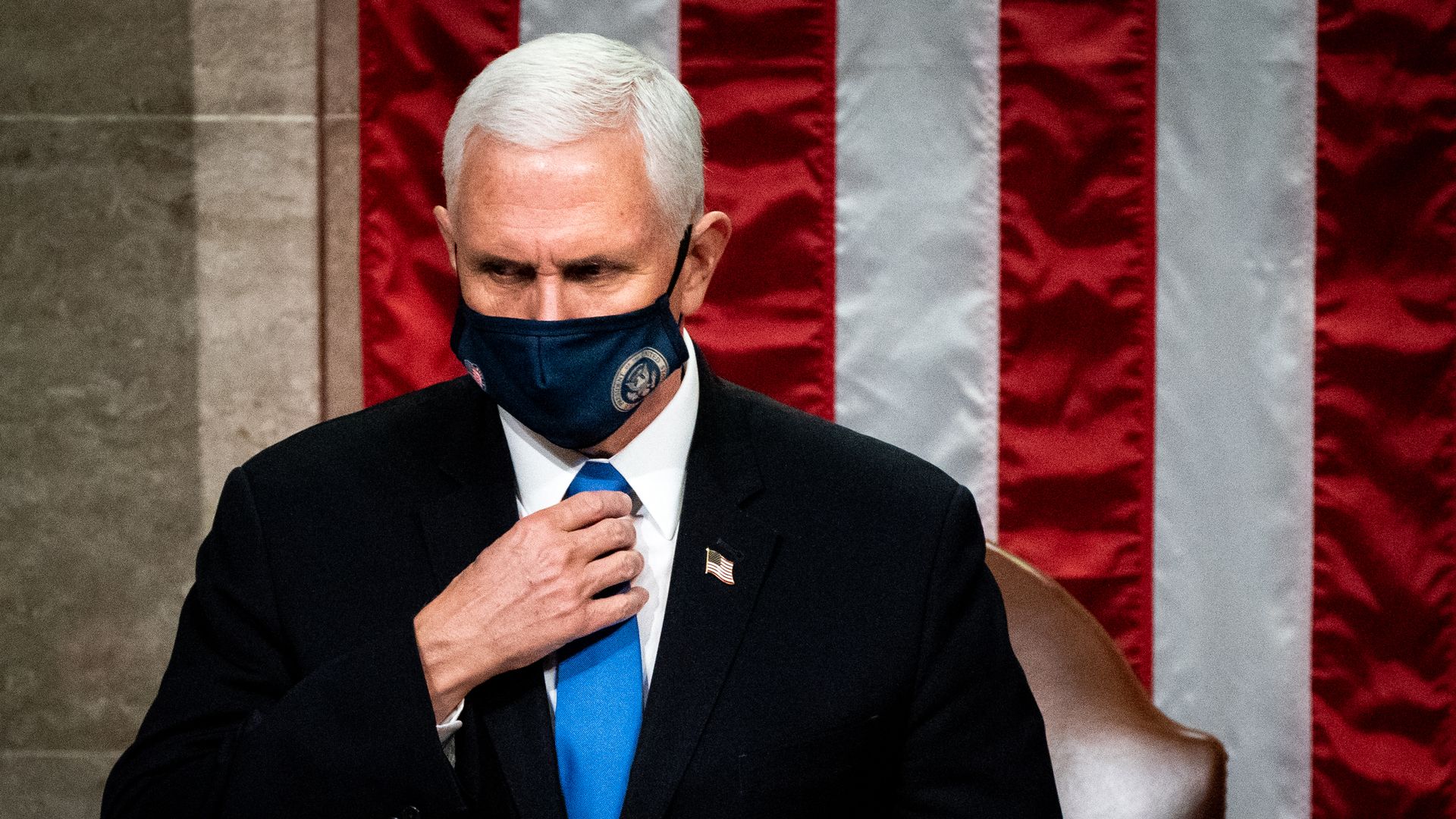Vice President Mike Pence presides over a joint session of Congress on January 6, 2021 in Washington, DC. 