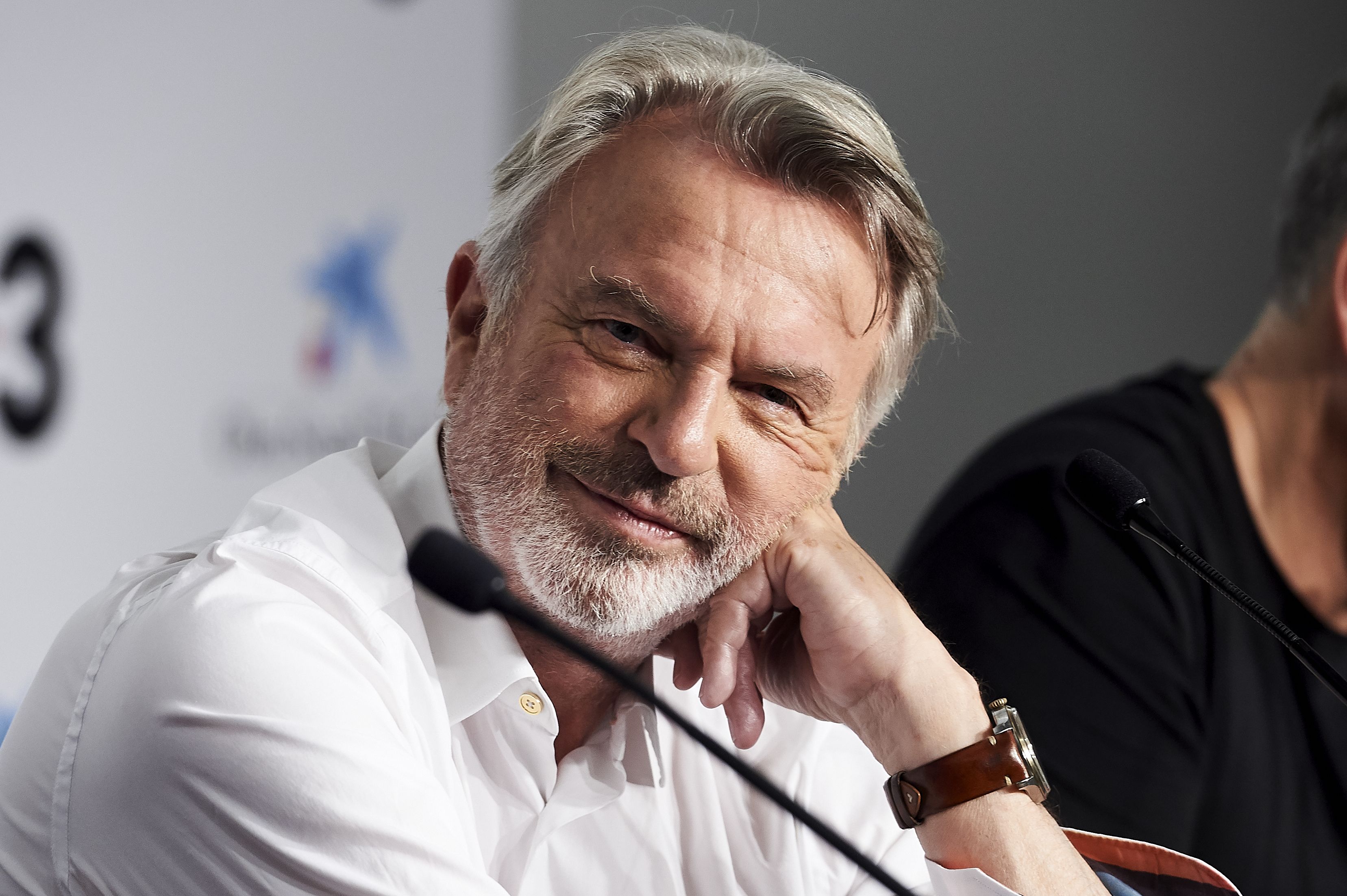 Sam Neill attends a 2019 press conference in Sitges, Spain. Photo: Borja B. Hojas/Getty Images