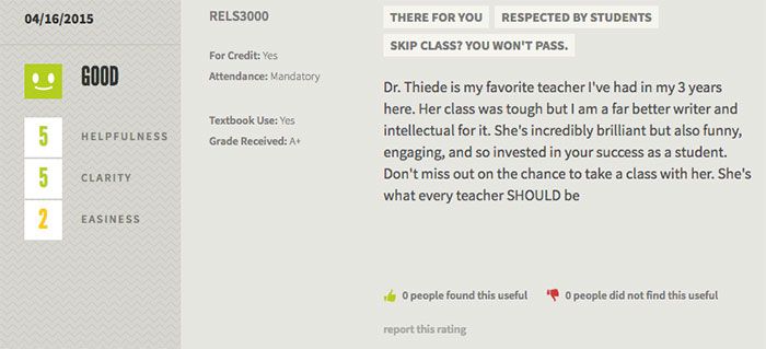 Rate My Professor Why God Lies