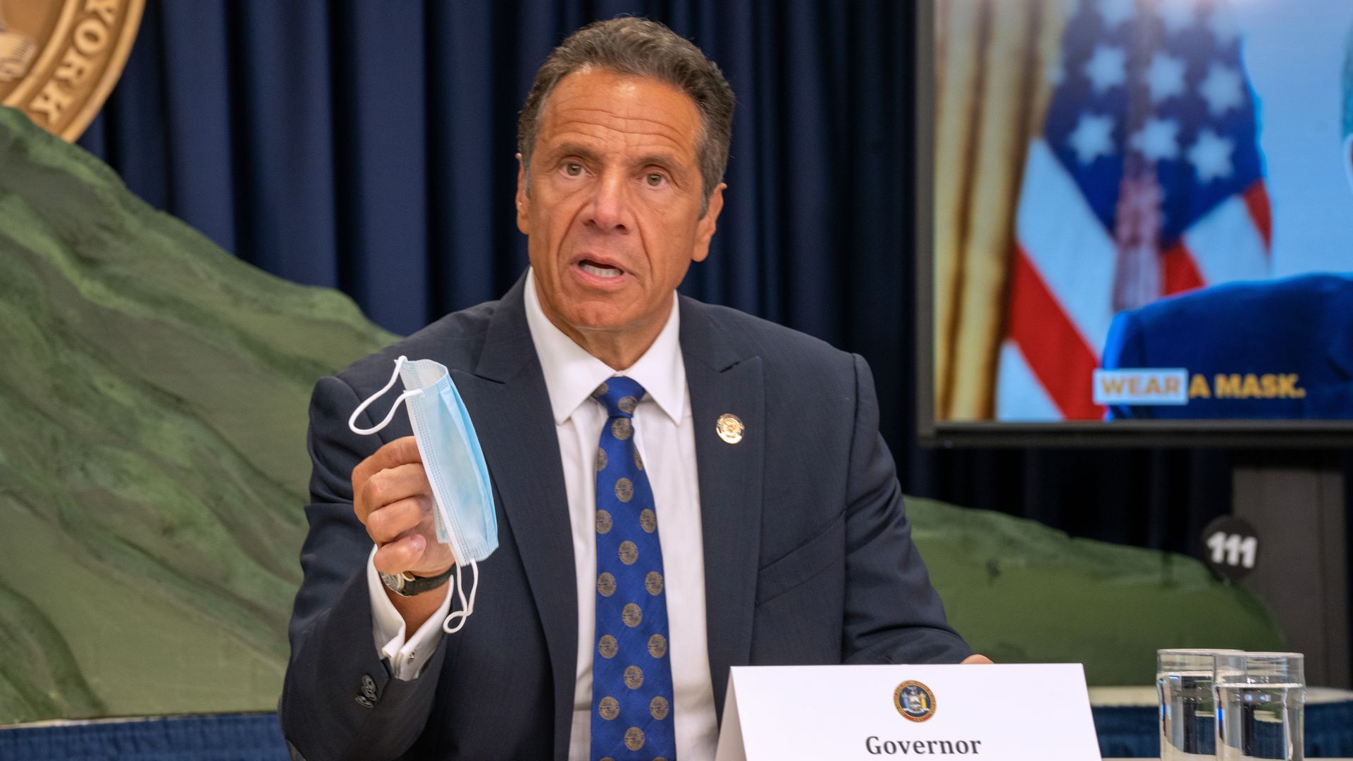 New York Governor Andrew Cuomo speaks during a COVID-19 briefing on July 6, 2020 in New York City. 
