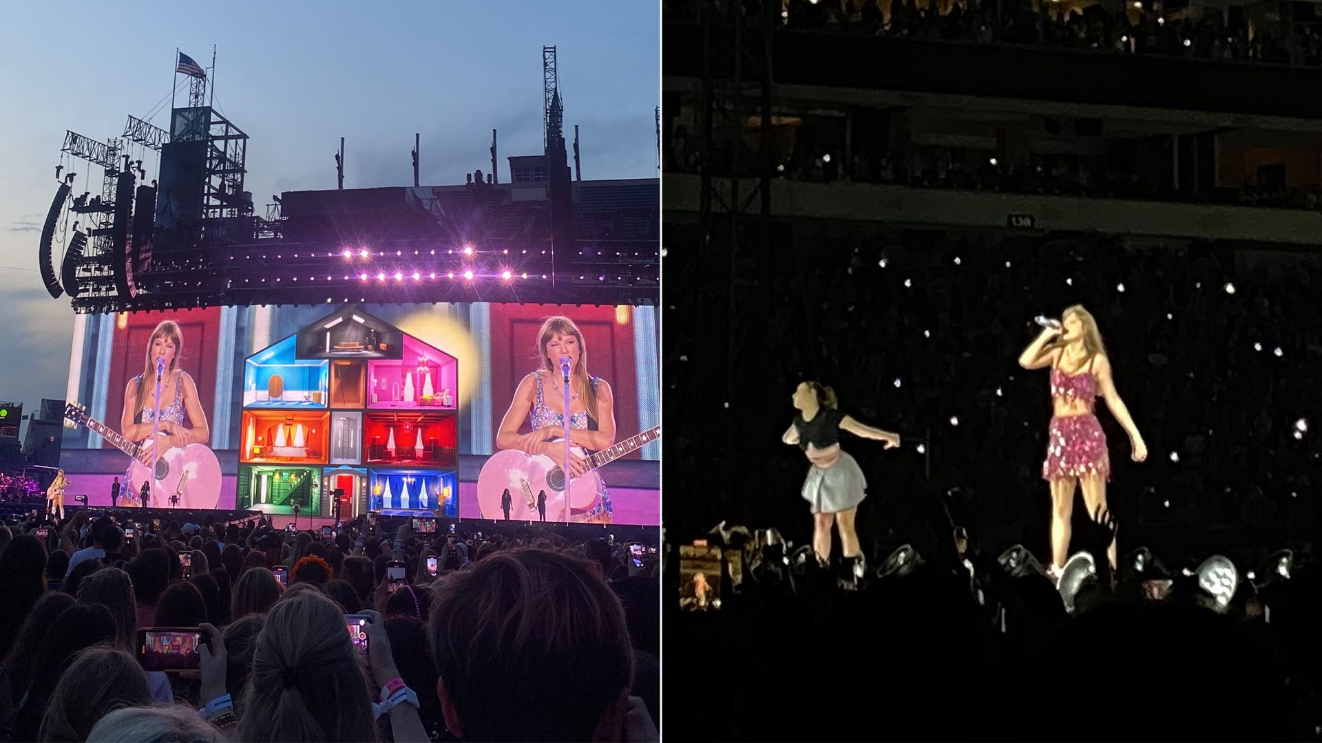 Images of Taylor Swift performing in Philadelphia