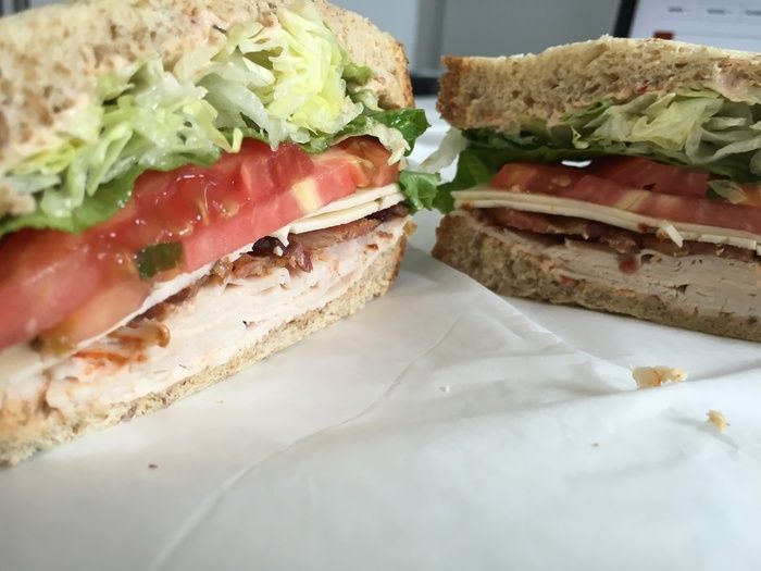 turkey sandwich at laurel market