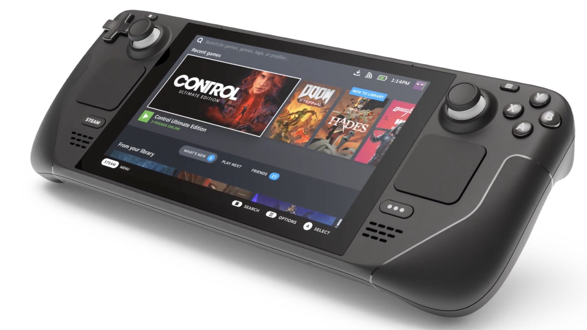 Photo of a handheld gaming PC