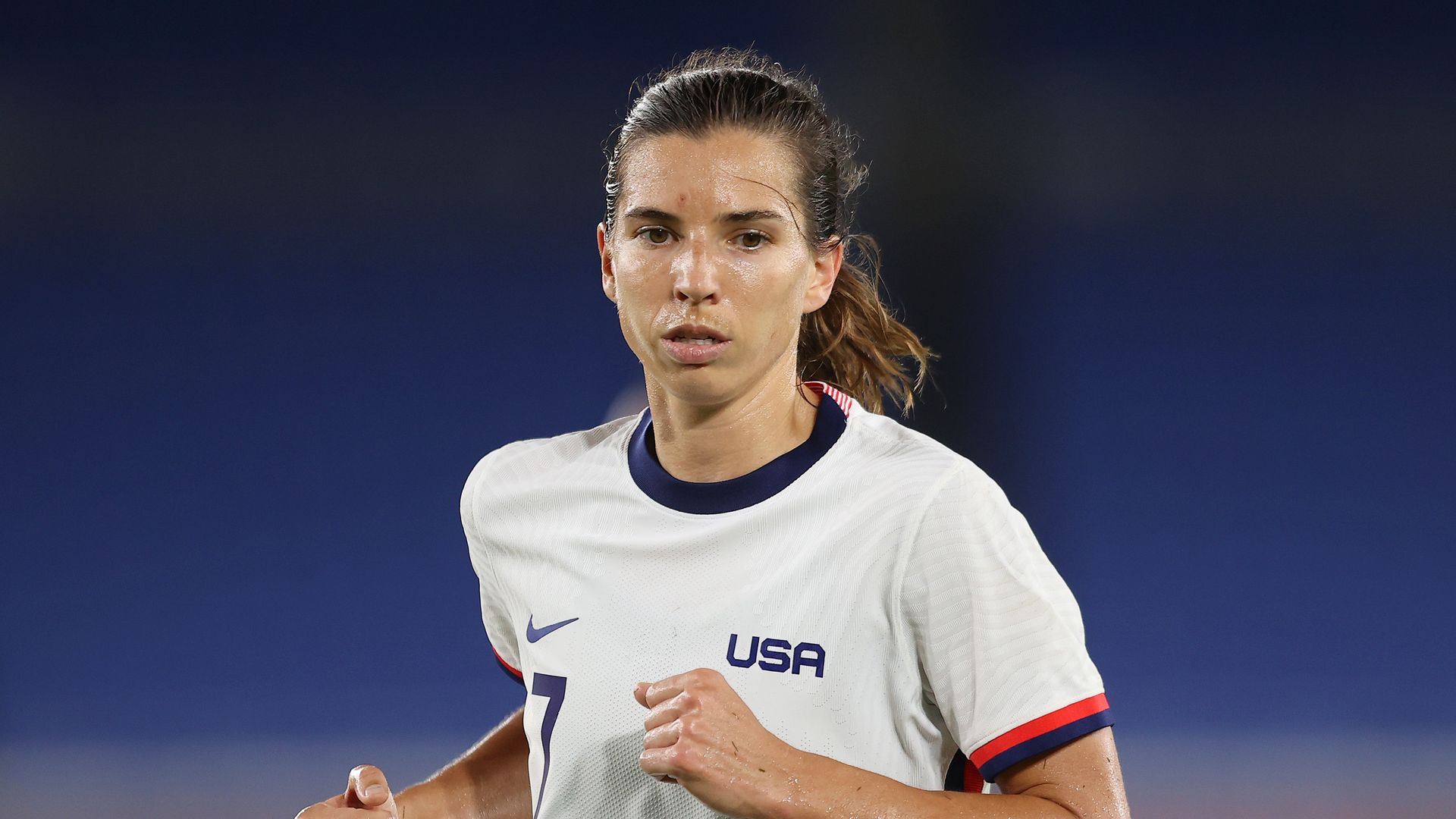 obin Heath #7 of Team United States looks on during the Women's Quarter Final match between Netherlands and United States