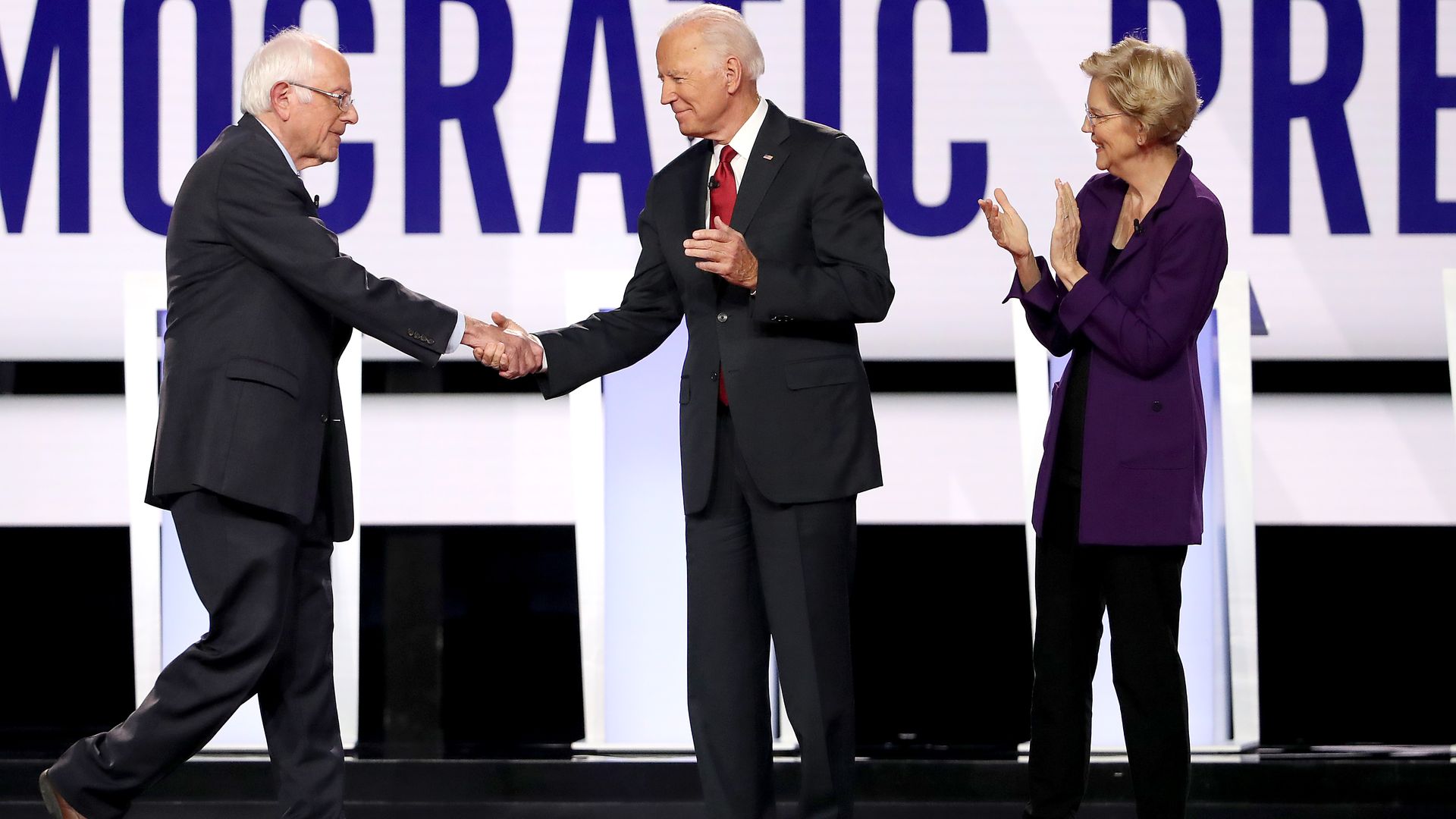 Bernie Sanders Biden and Warren
