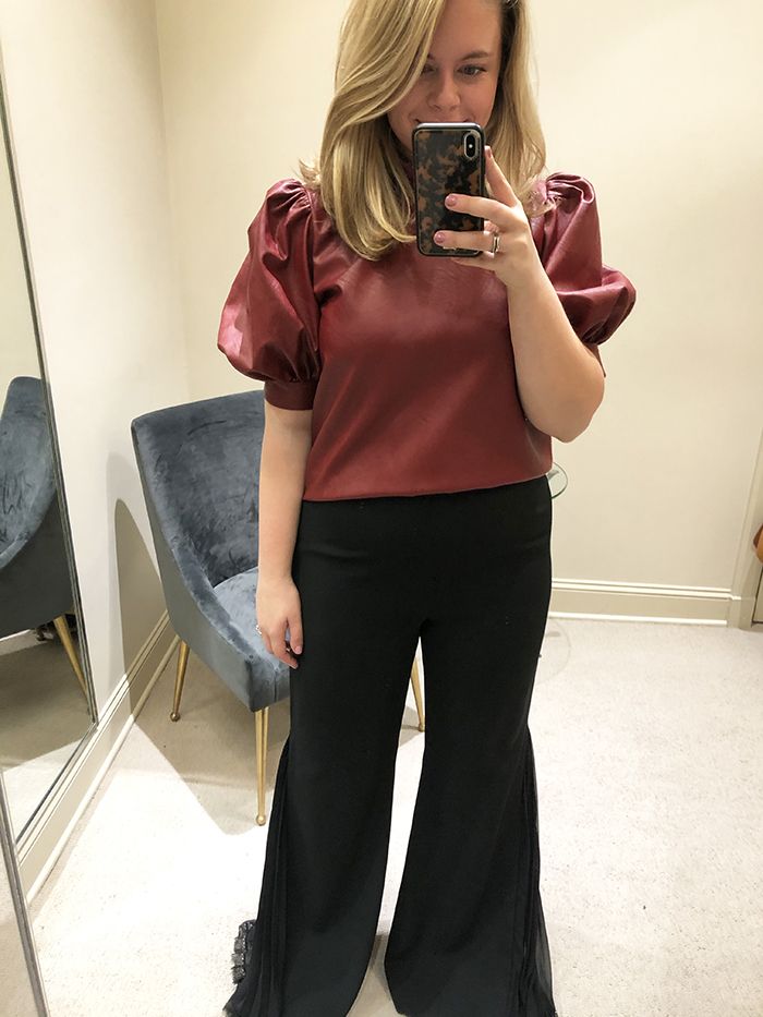 Holiday fashion guide red leather trend coplons