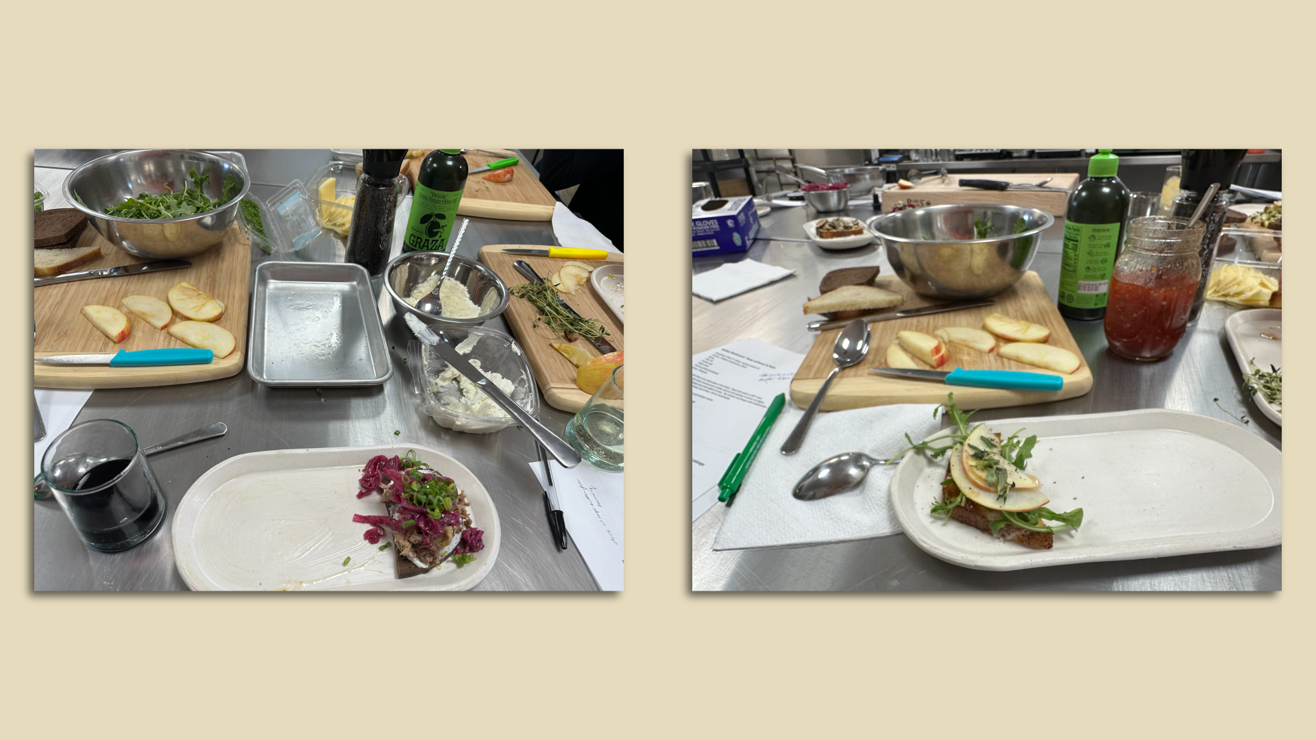 photos of cooking station