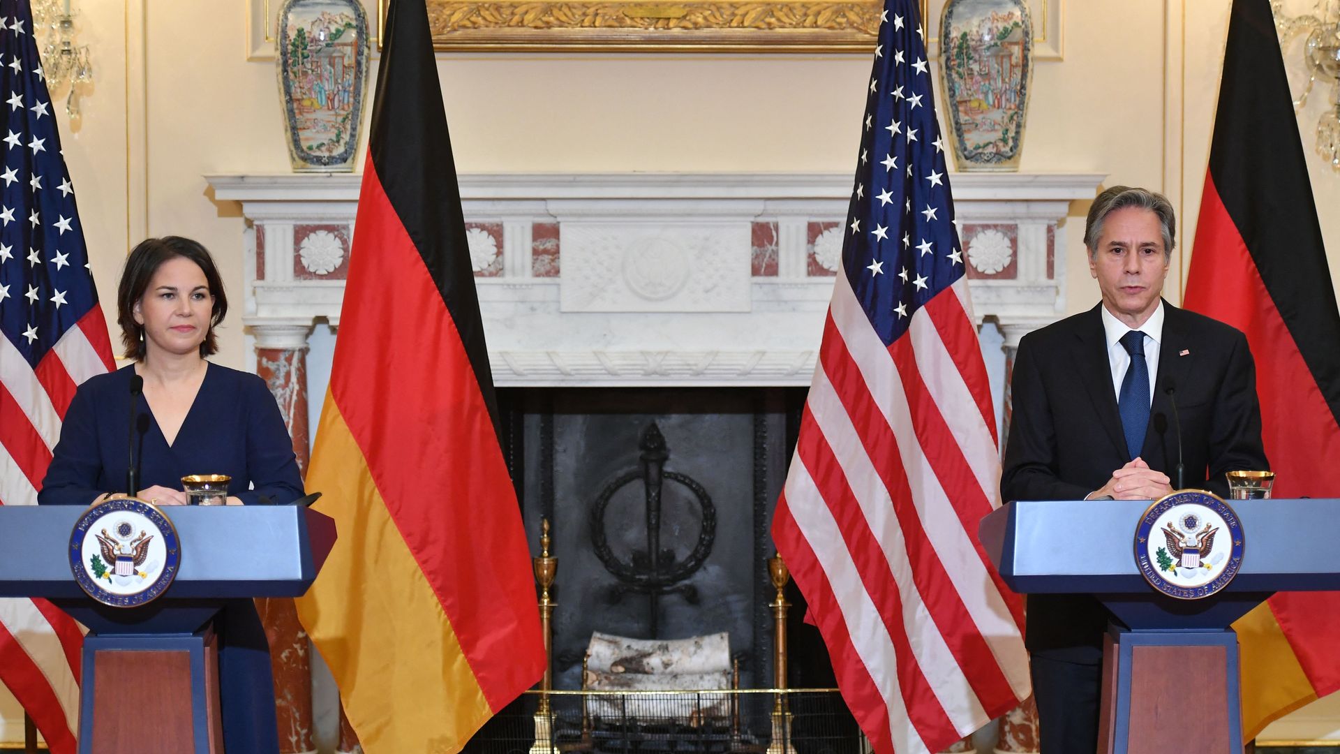 Annalena Baerbock and Tony Blinken