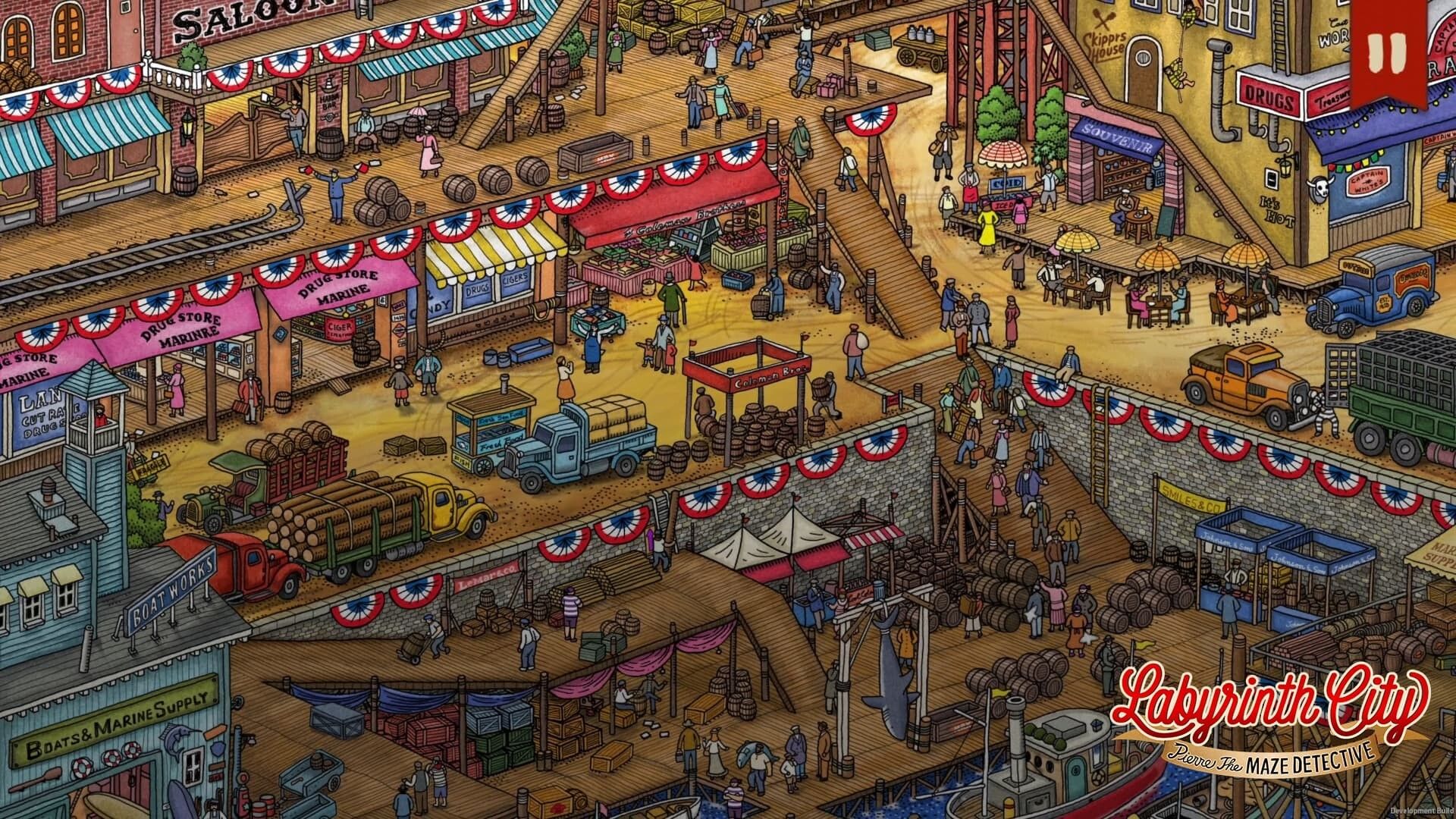 Screenshot of video game Labyrinth City: Pierre the Maze Detective