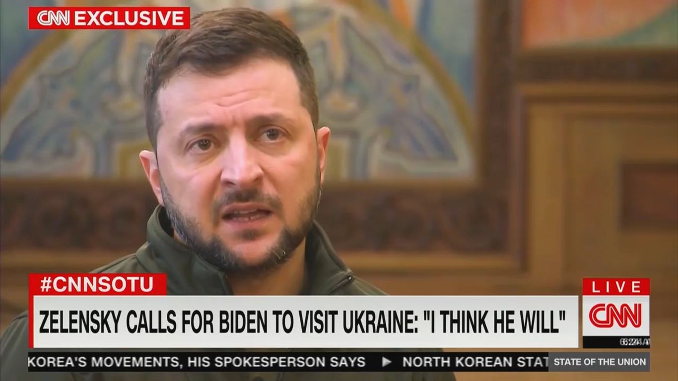 Zelensky on Biden visiting Ukraine: "I think he will"