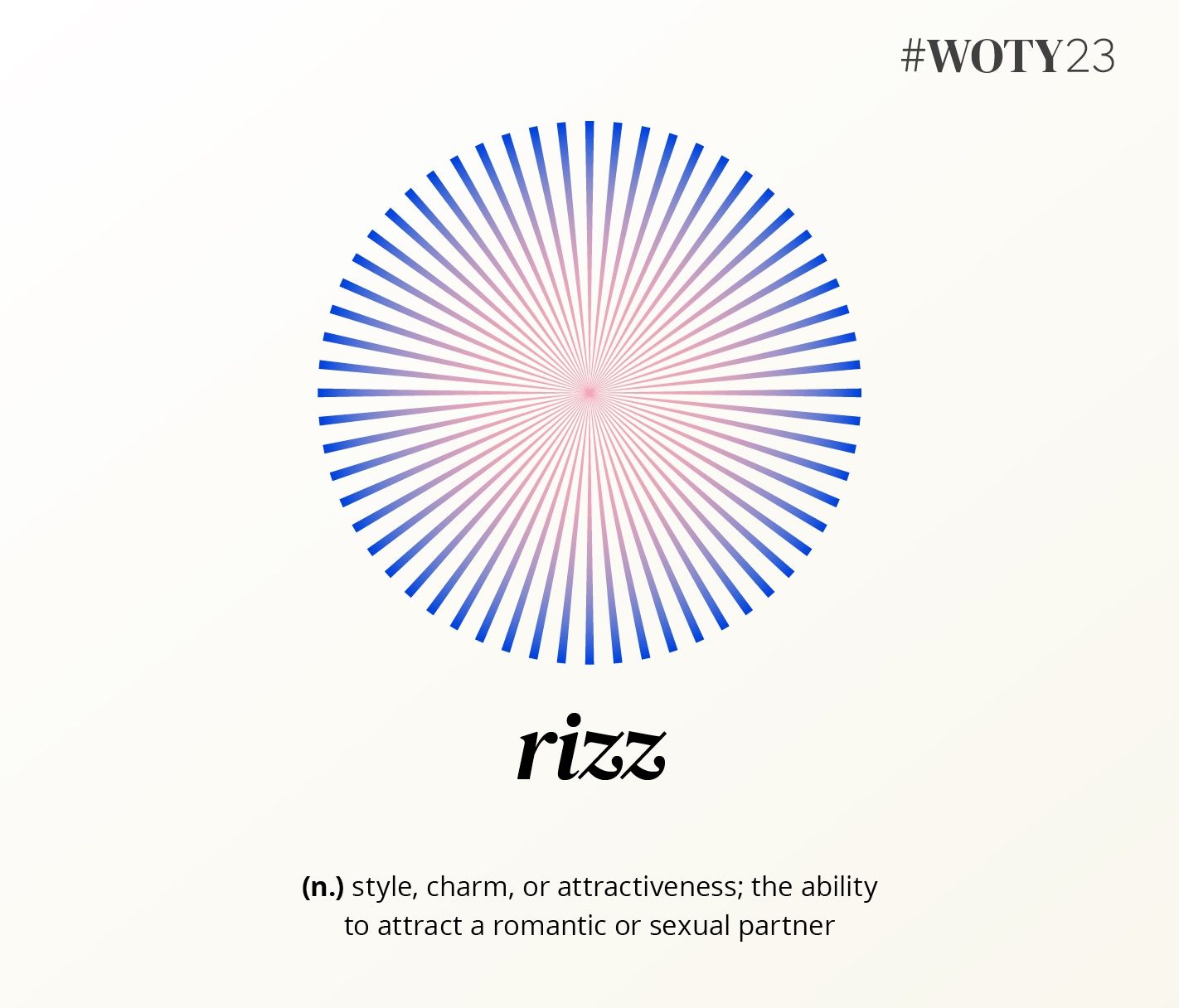 A card that says "Rizz" above the word's definition