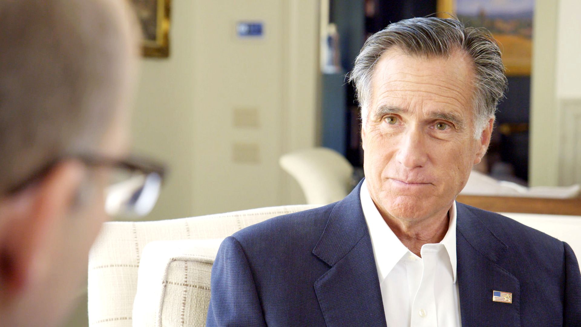 Mitt Romney faces Mike Allen in an interview for "Axios on HBO"