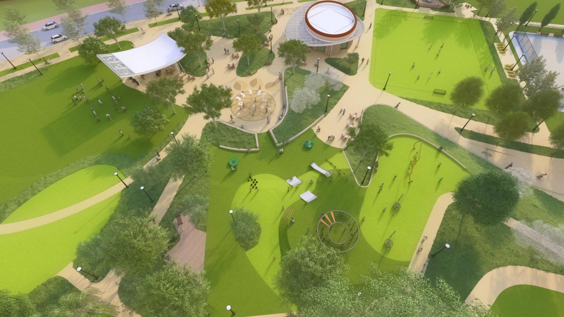 Rendering of Eastland Park. 
