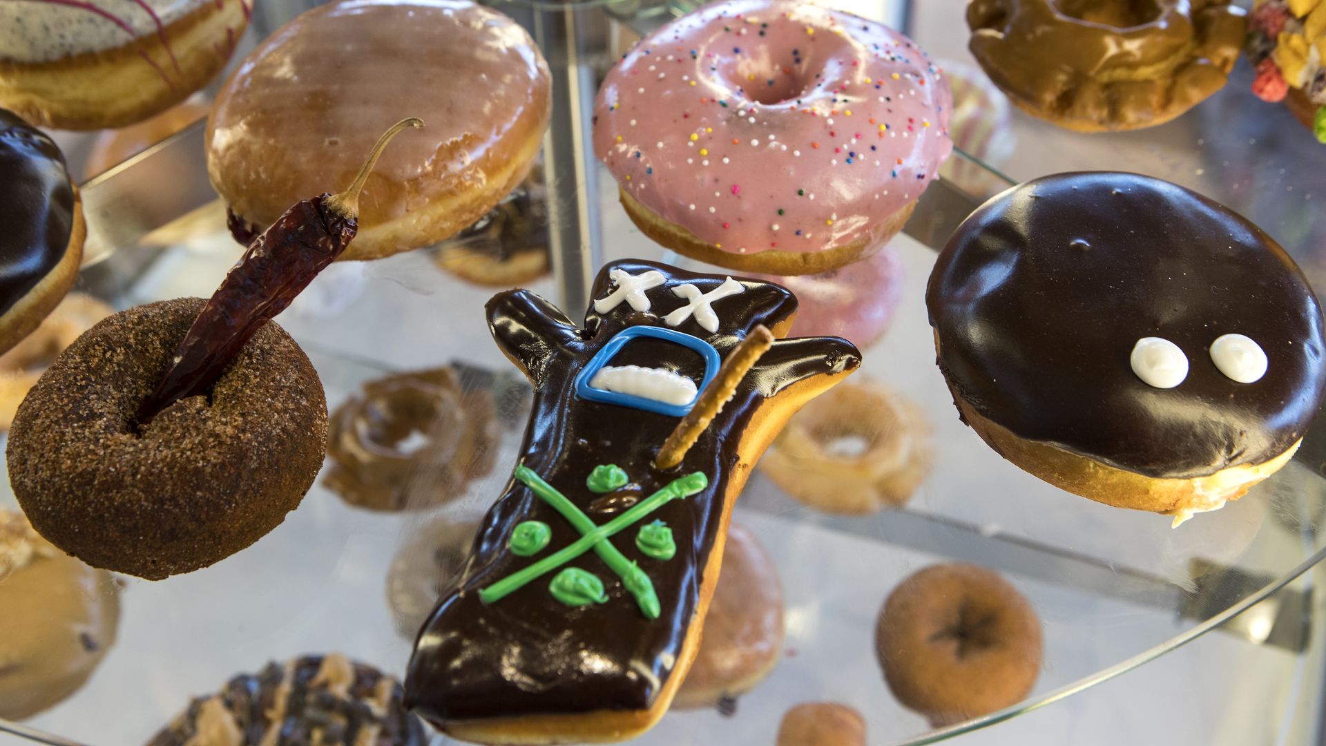 A smattering of doughnuts.