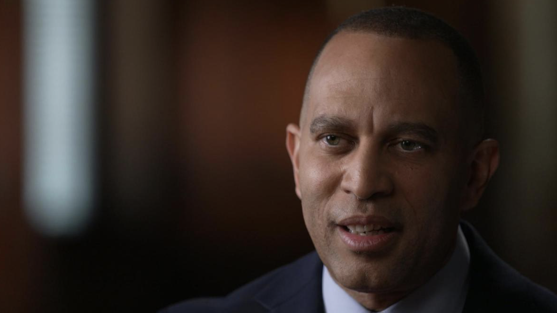 House Minority leader Hakeem Jeffries during his "60 Minutes" interview that aired Sunday.