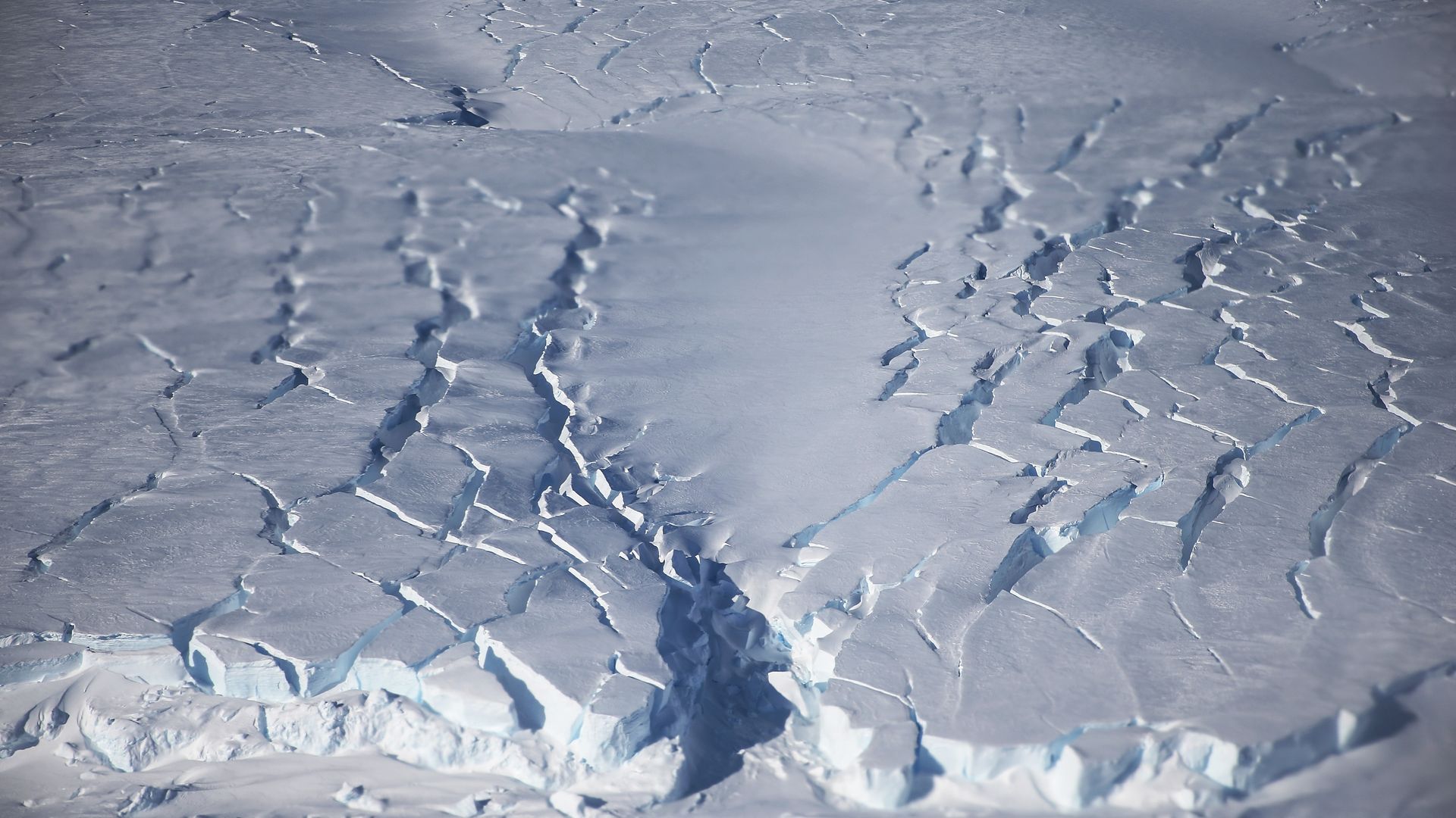 Part of the West Antarctic Ice Sheet viewed from above.