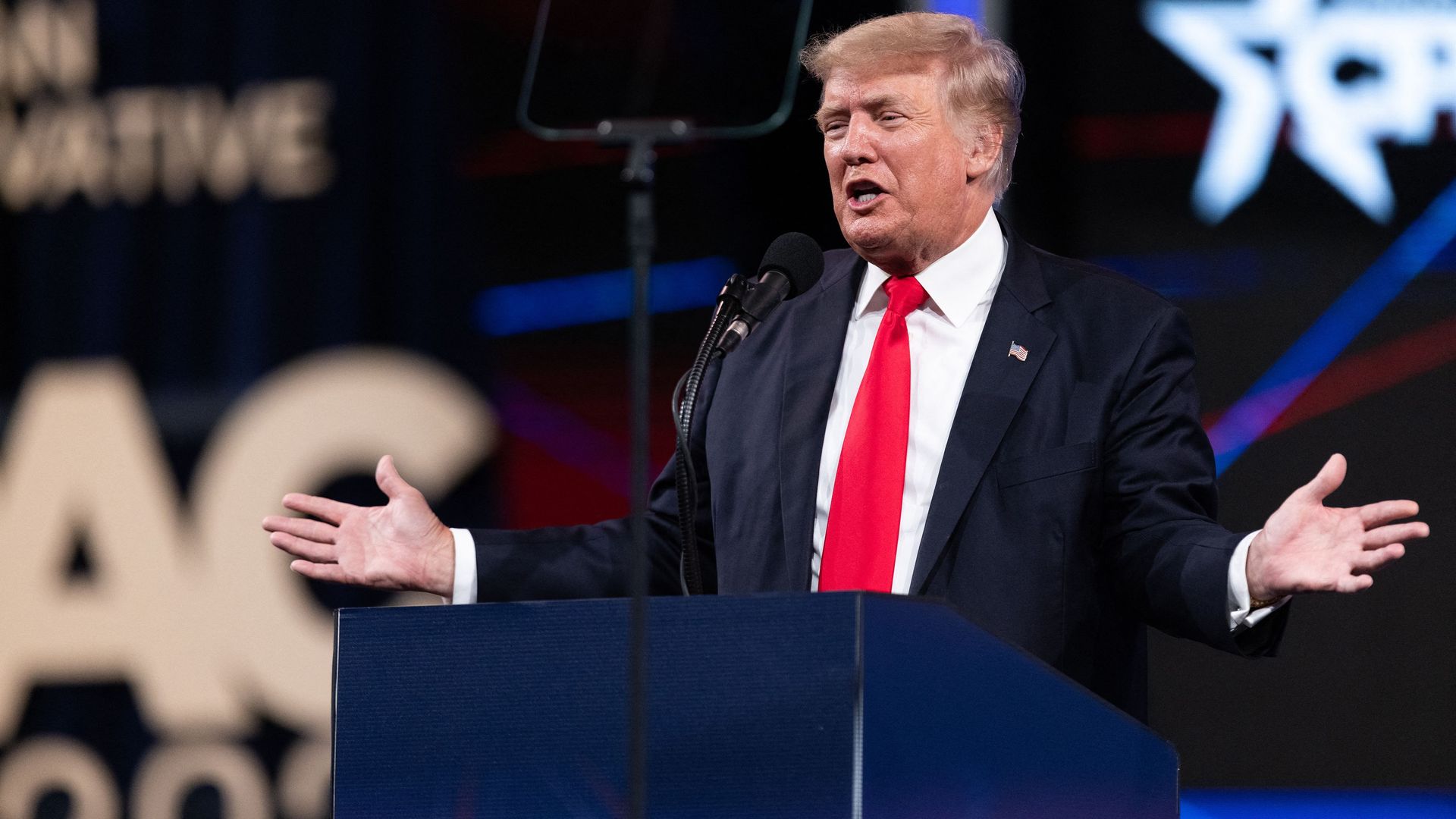 President Trump speaking.