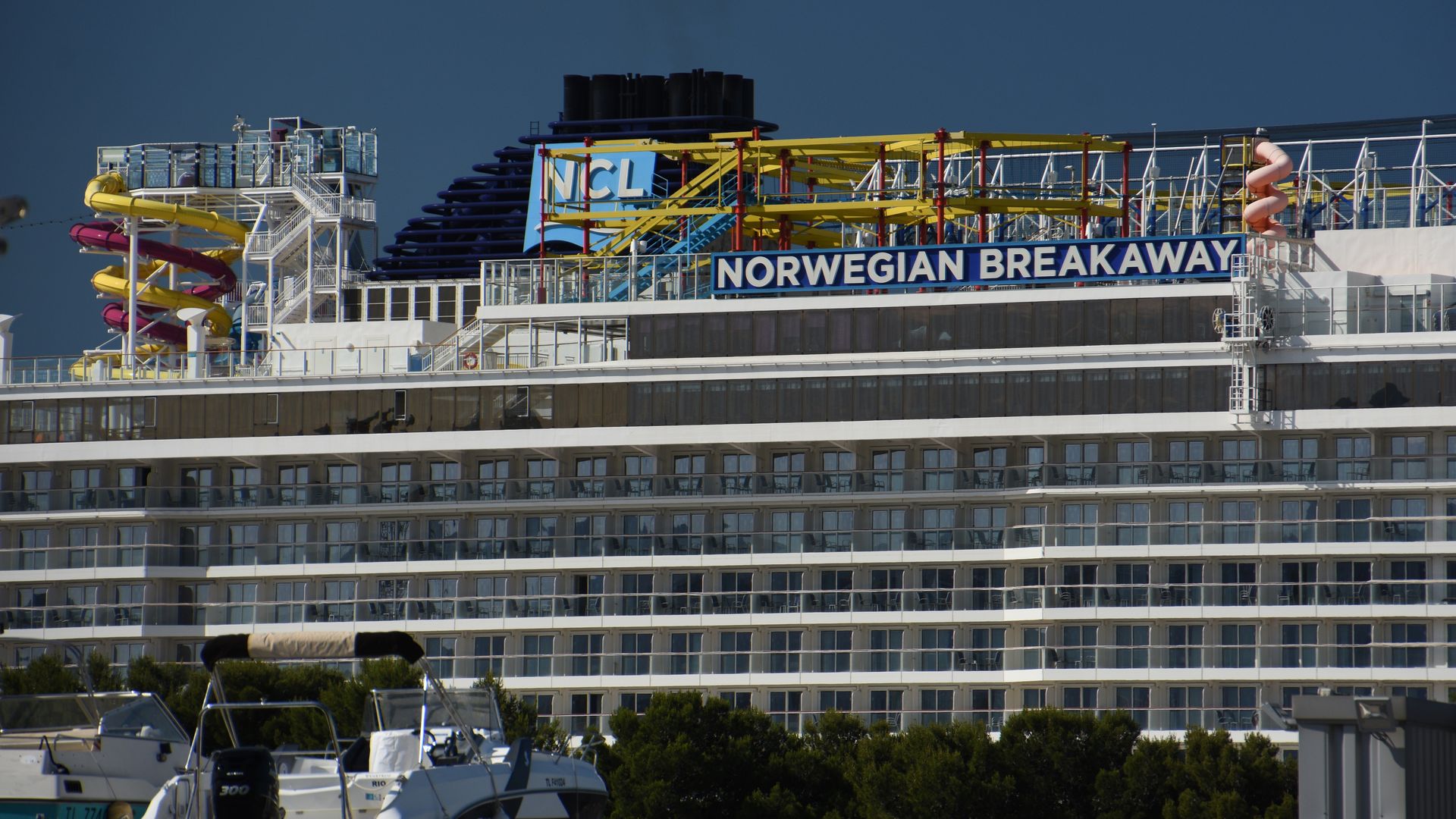 A view of the Norwegian Breakaway cruise ship in Marseille, France, on May 25, 2020.