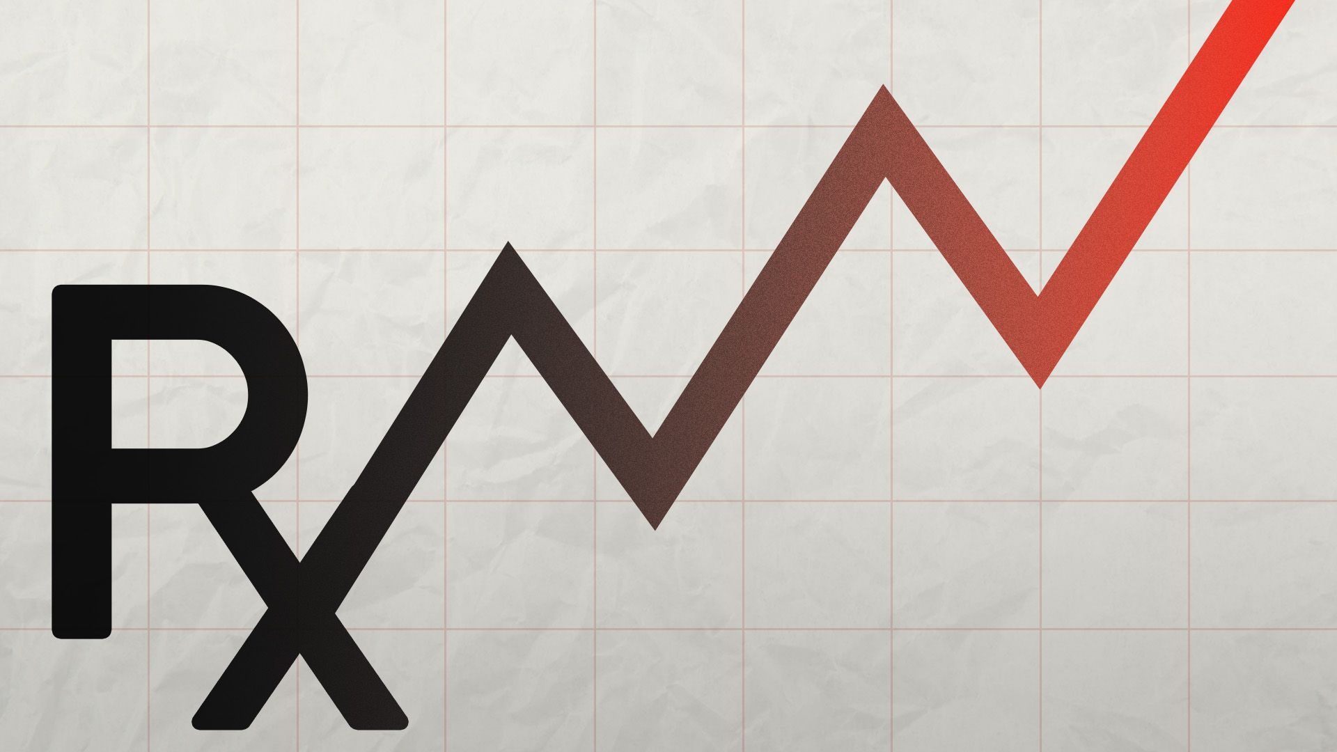 Illustration of "Rx" with a positive line coming out of the "x".