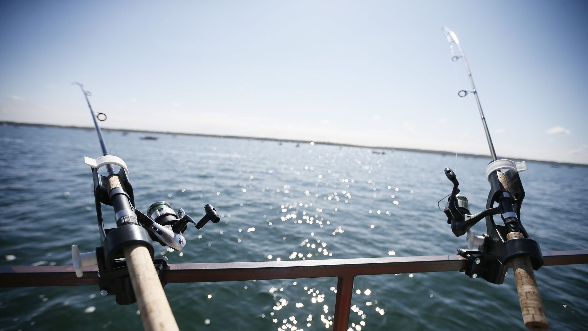 two fishing poles