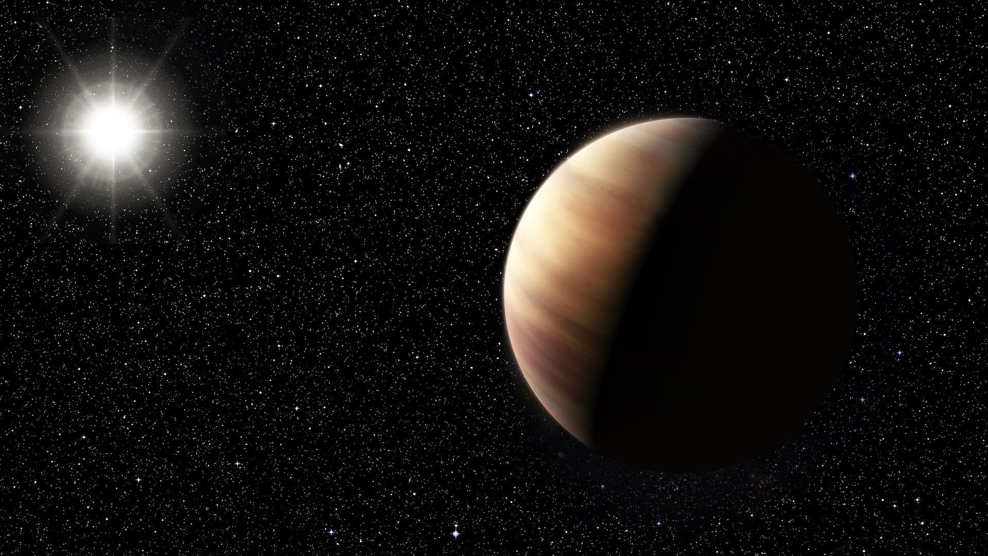 An artist's impression of a Jupiter twin orbiting a distant star. 