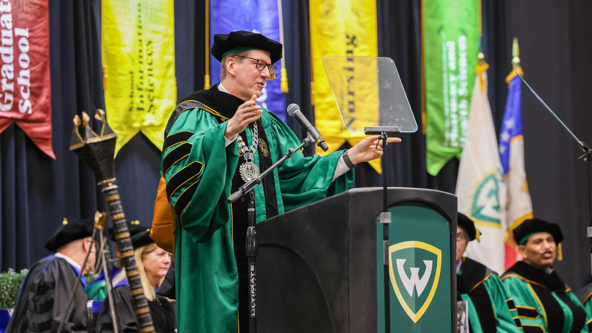 Wayne State's Richard Bierschbach in December 2025.