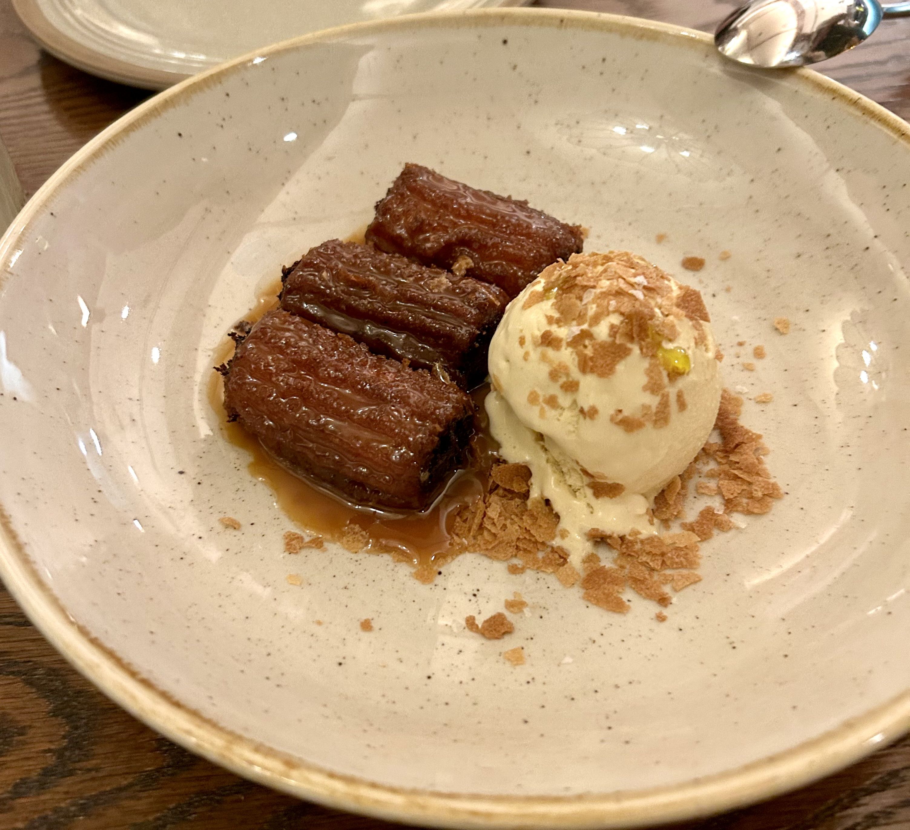 Churros and ice cream