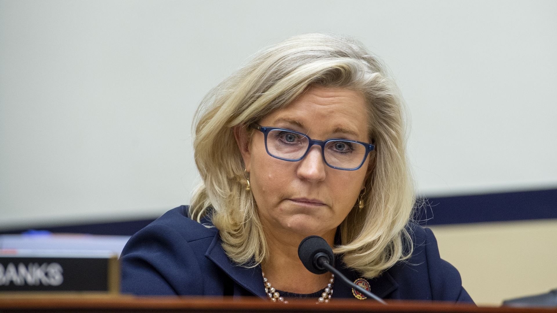  Rep. Liz Cheney (R-WY) attends a House Armed Services Committee hearing at the U.S. Capitol on September 29, 2021 in Washington, DC.